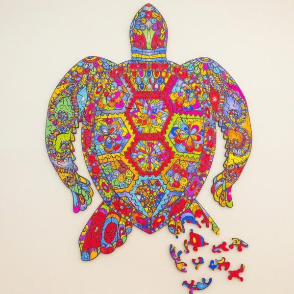 DIY Wooden Puzzle for Adults Children Each Piece Is Animal Shaped Christmas Gift Colorful Elephant Turtle Wooden Jigsaw Puzzles