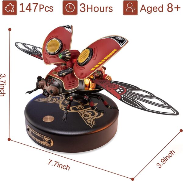 Robotime Rokr Scout Beetle Metal 3D Puzzles Games Punk Style Gift For Birthday Easy Assembly Mechanical Design DIY Toys - MI02 - Image 6