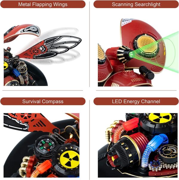 Robotime Rokr Scout Beetle Metal 3D Puzzles Games Punk Style Gift For Birthday Easy Assembly Mechanical Design DIY Toys - MI02 - Image 3