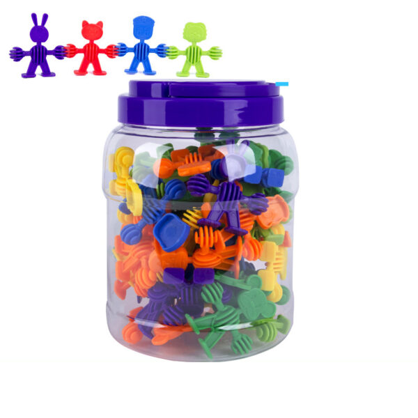 Building Blocks Plastic Puzzles Desktop DIY Environmental Protection Early Education Toy - Image 5