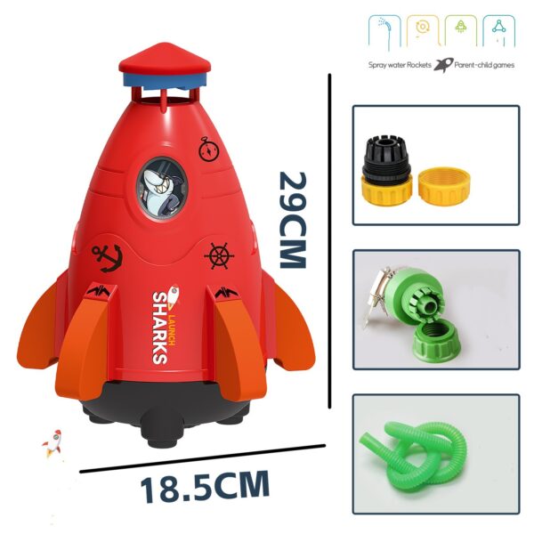 Kids Space Rocket Sprinkler Spinner - Image 5