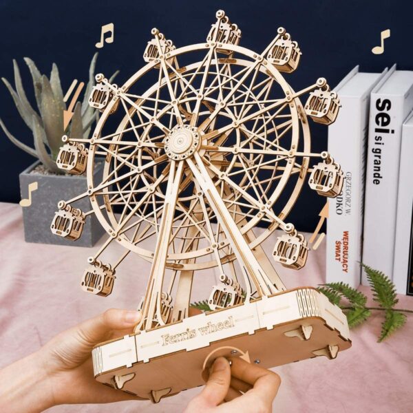 Rowood 3D Puzzles For Adults Model Kits For AdultsWooden Music BoxDIY Craft Kits For Adults Teen Boy Gifts On Birthday Christmas  Ferris Wheel